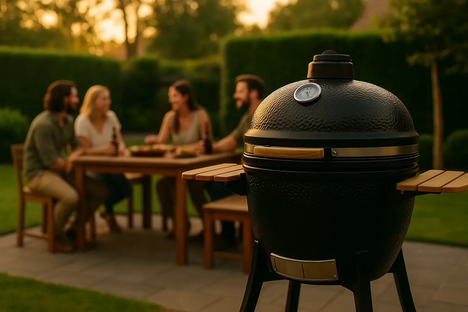 Feestje met kamado bbq