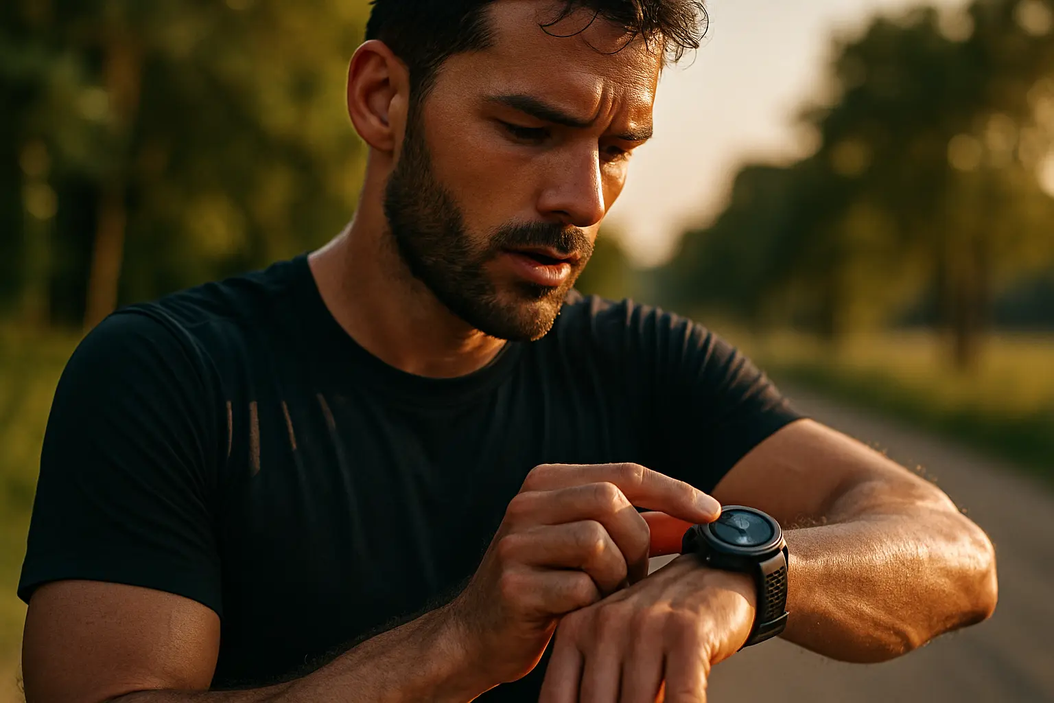 Man bedient hardloophorloge