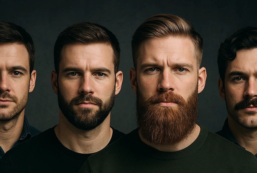 4 mannen met populaire baardstijl